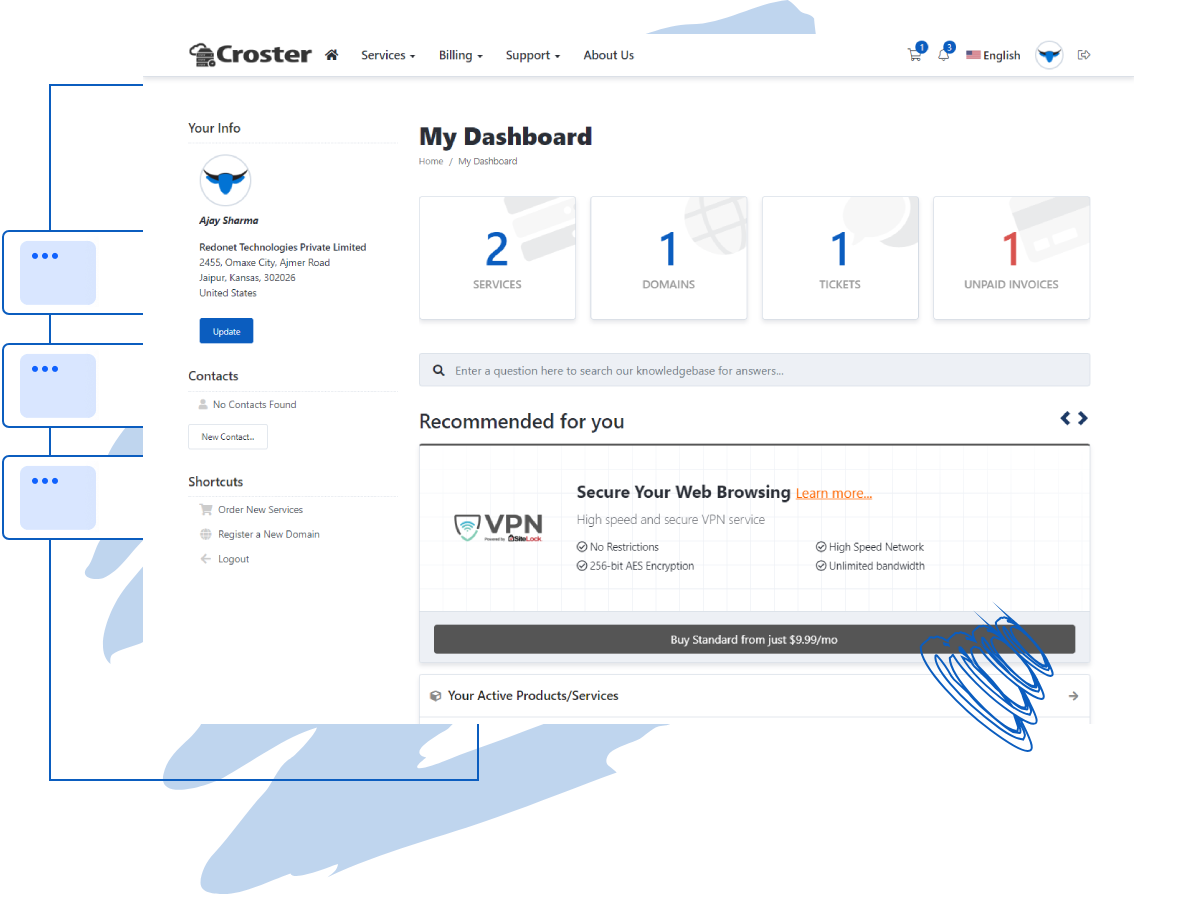 Un singur loc pentru gestionarea tuturor serviciilor tale de găzduire